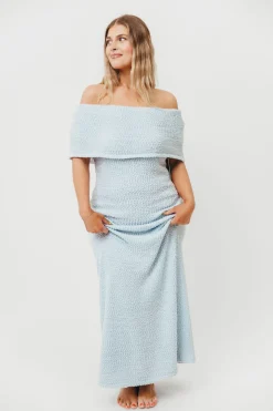 Fashion Worth Collective Brit Maxi Dress in Dusty Blue *PRE-ORDER*