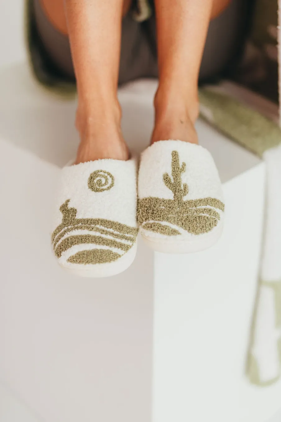 Clearance Worth Collective Cactus Slippers