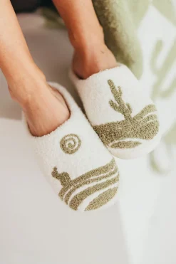 Clearance Worth Collective Cactus Slippers