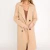 Best Worth Collective Cadenza Cashmere-Blend Peacoat in Camel *LUXURY ITEM*