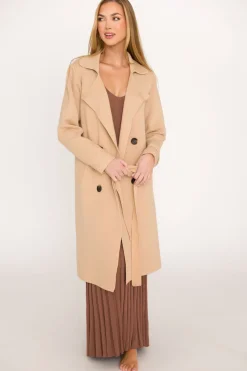 Best Worth Collective Cadenza Cashmere-Blend Peacoat in Camel *LUXURY ITEM*