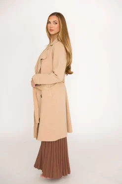 Best Worth Collective Cadenza Cashmere-Blend Peacoat in Camel *LUXURY ITEM*
