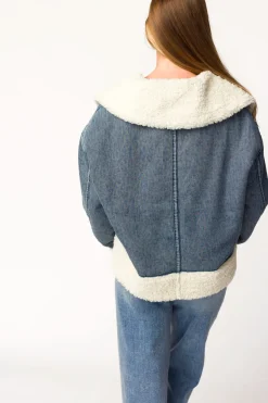 Clearance Worth Collective Caitlyn Sherpa and Denim Jacket