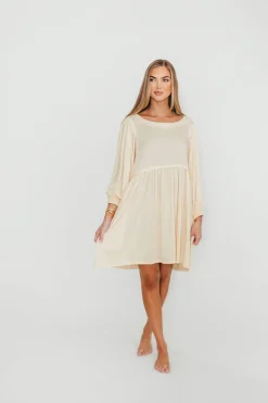 Online Worth Collective Claudia Dress with Keyhole Back in Cream