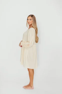 Online Worth Collective Claudia Dress with Keyhole Back in Cream