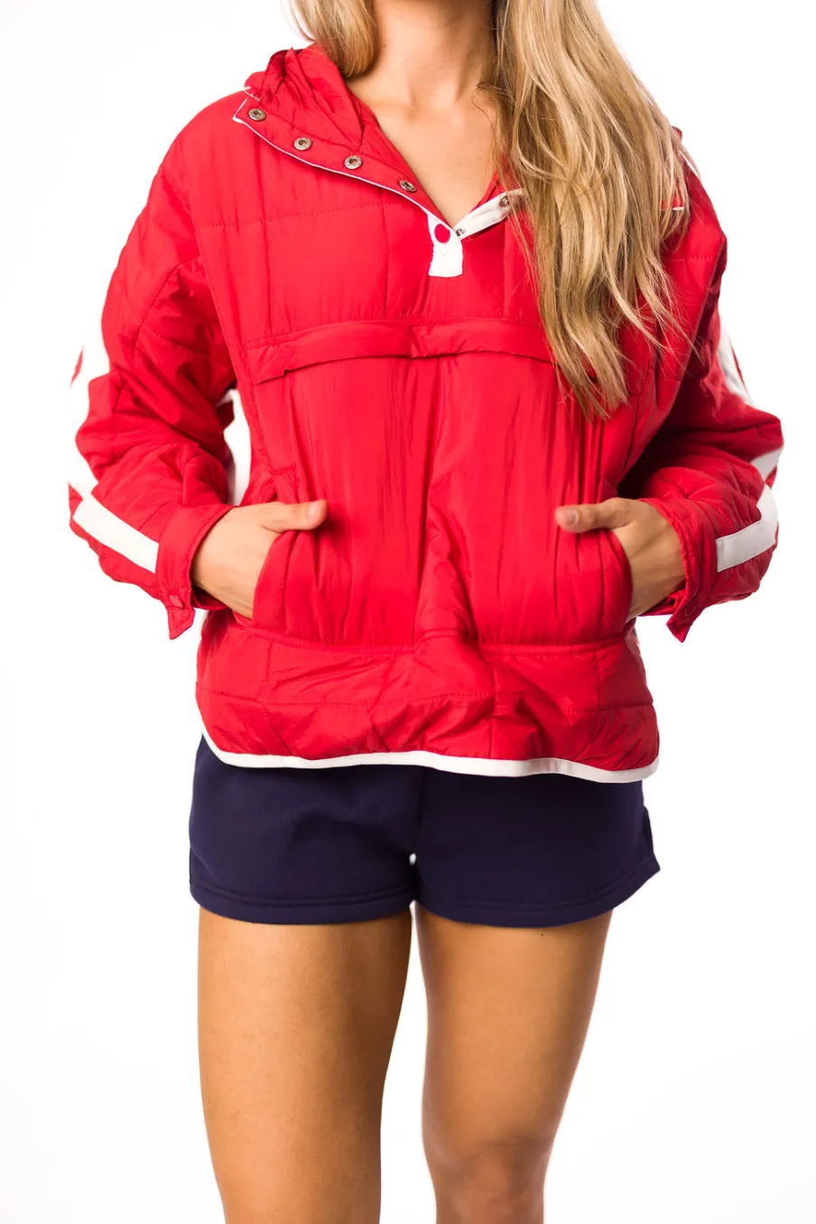Outlet Worth Collective Comfy Cozy High Waisted Sweat Shorts in Navy (Sold Separately)