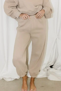 Clearance Worth Collective Comfy Cozy Sweatpants in Mocha