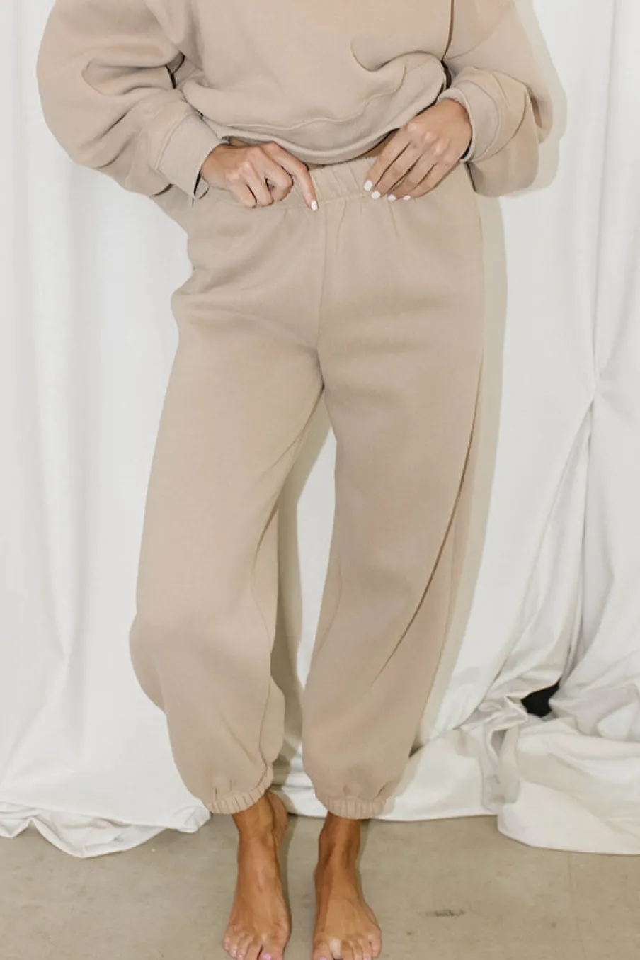 Clearance Worth Collective Comfy Cozy Sweatpants in Mocha