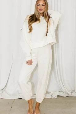 Hot Worth Collective Comfy Cozy Sweatpants in Cream - Top Sold Separately