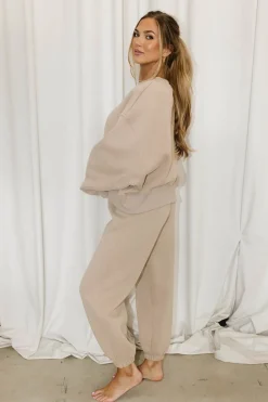 Clearance Worth Collective Comfy Cozy Sweatpants in Mocha