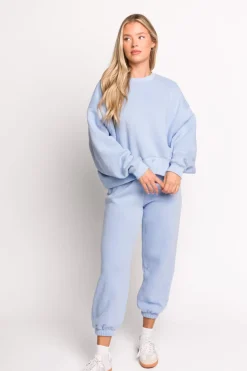 Discount Worth Collective Comfy Cozy Sweatpants in Baby Blue - Top Sold Separately