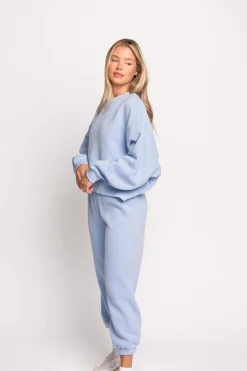 Discount Worth Collective Comfy Cozy Sweatpants in Baby Blue - Top Sold Separately