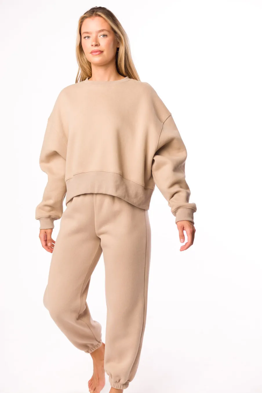 Clearance Worth Collective Comfy Cozy Sweatpants in Mocha