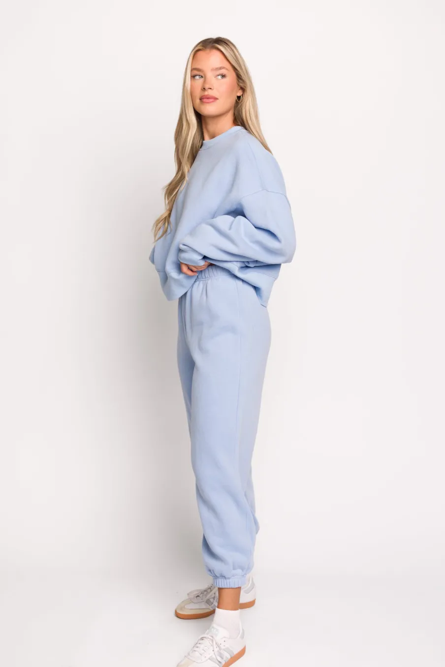 Discount Worth Collective Comfy Cozy Sweatpants in Baby Blue - Top Sold Separately