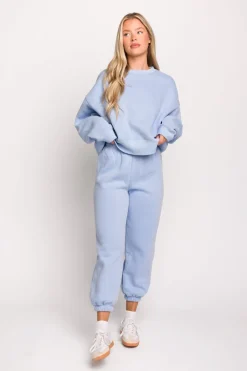 Discount Worth Collective Comfy Cozy Sweatpants in Baby Blue - Top Sold Separately