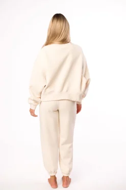 Hot Worth Collective Comfy Cozy Sweatpants in Cream - Top Sold Separately
