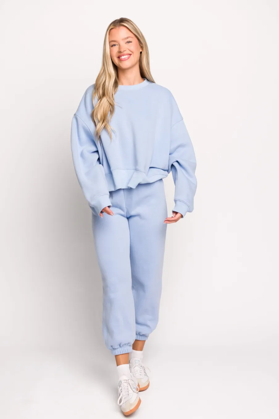 Discount Worth Collective Comfy Cozy Sweatpants in Baby Blue - Top Sold Separately