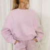 Online Worth Collective Comfy Cozy Sweatshirt in Lilac - Bottoms Sold Separately