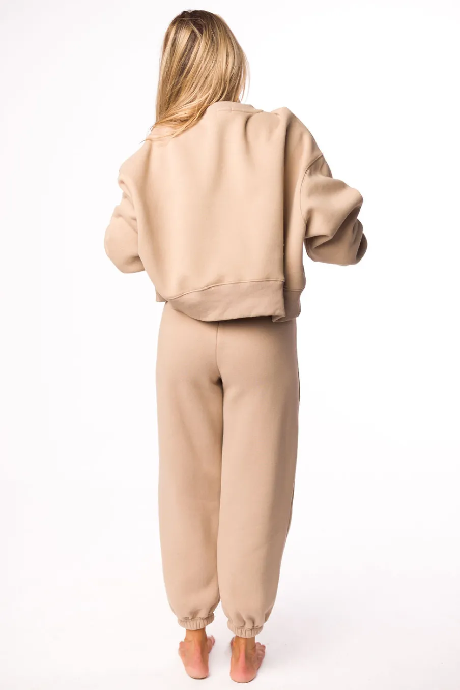 Discount Worth Collective Comfy Cozy Sweatshirt in Mocha - Bottoms Sold Separately