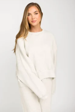 Discount Worth Collective Comfy Cozy Sweatshirt in Grey - Bottoms Sold Separately