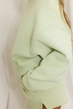 Best Worth Collective Comfy Cozy Sweatshirt in Sage Lime - Bottoms Sold Separately