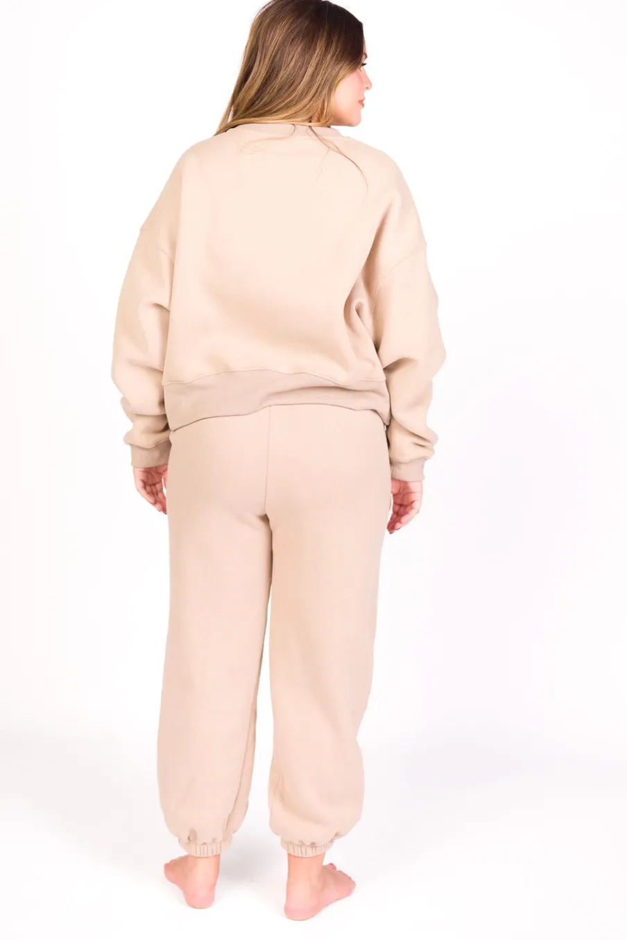 Discount Worth Collective Comfy Cozy Sweatshirt in Mocha - Bottoms Sold Separately
