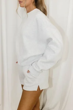 Discount Worth Collective Comfy Cozy Sweatshirt in Grey - Bottoms Sold Separately