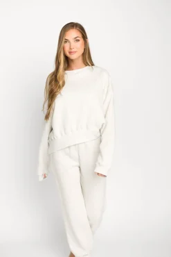 Discount Worth Collective Comfy Cozy Sweatshirt in Grey - Bottoms Sold Separately