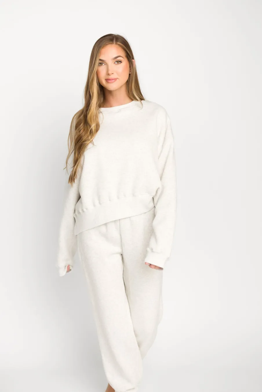 Discount Worth Collective Comfy Cozy Sweatshirt in Grey - Bottoms Sold Separately