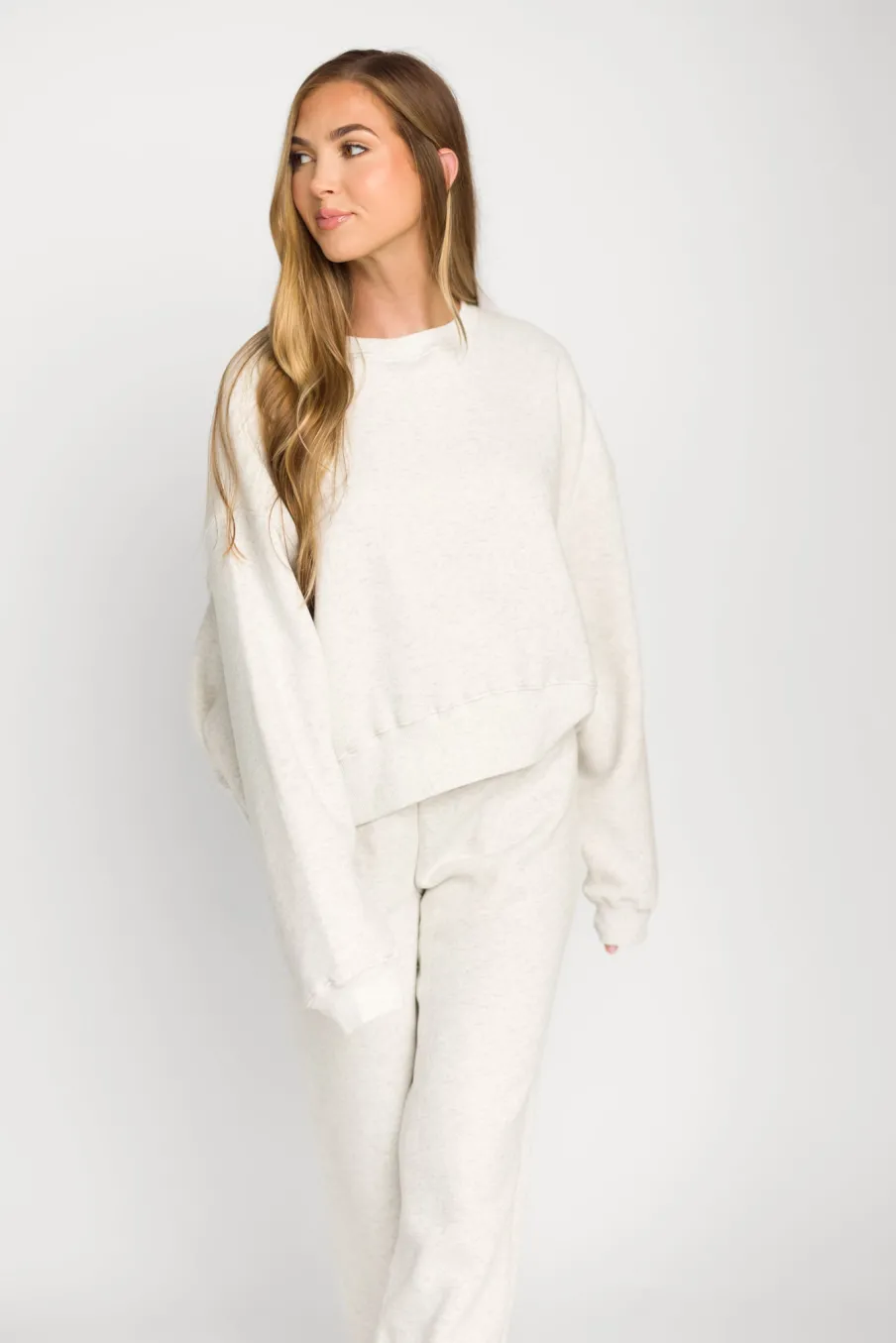 Discount Worth Collective Comfy Cozy Sweatshirt in Grey - Bottoms Sold Separately