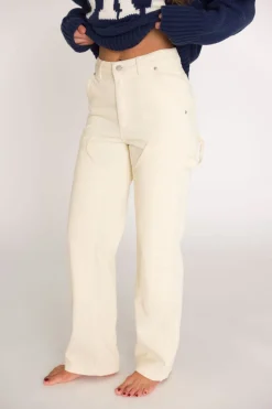 Discount Worth Collective Corduroy Pants in Cream