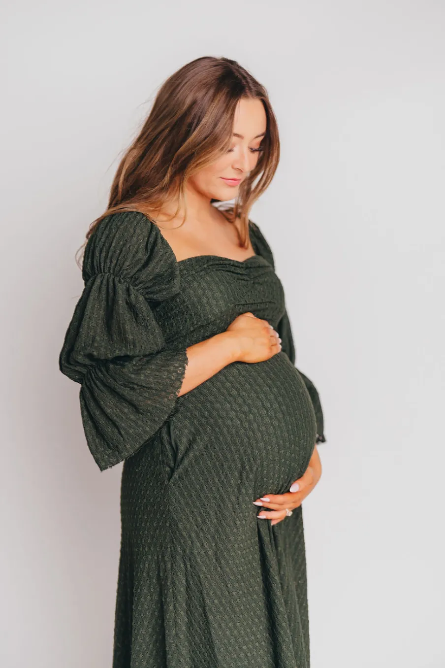 Fashion Worth Collective Corrine Maxi Dress with Pockets in Hunter Green