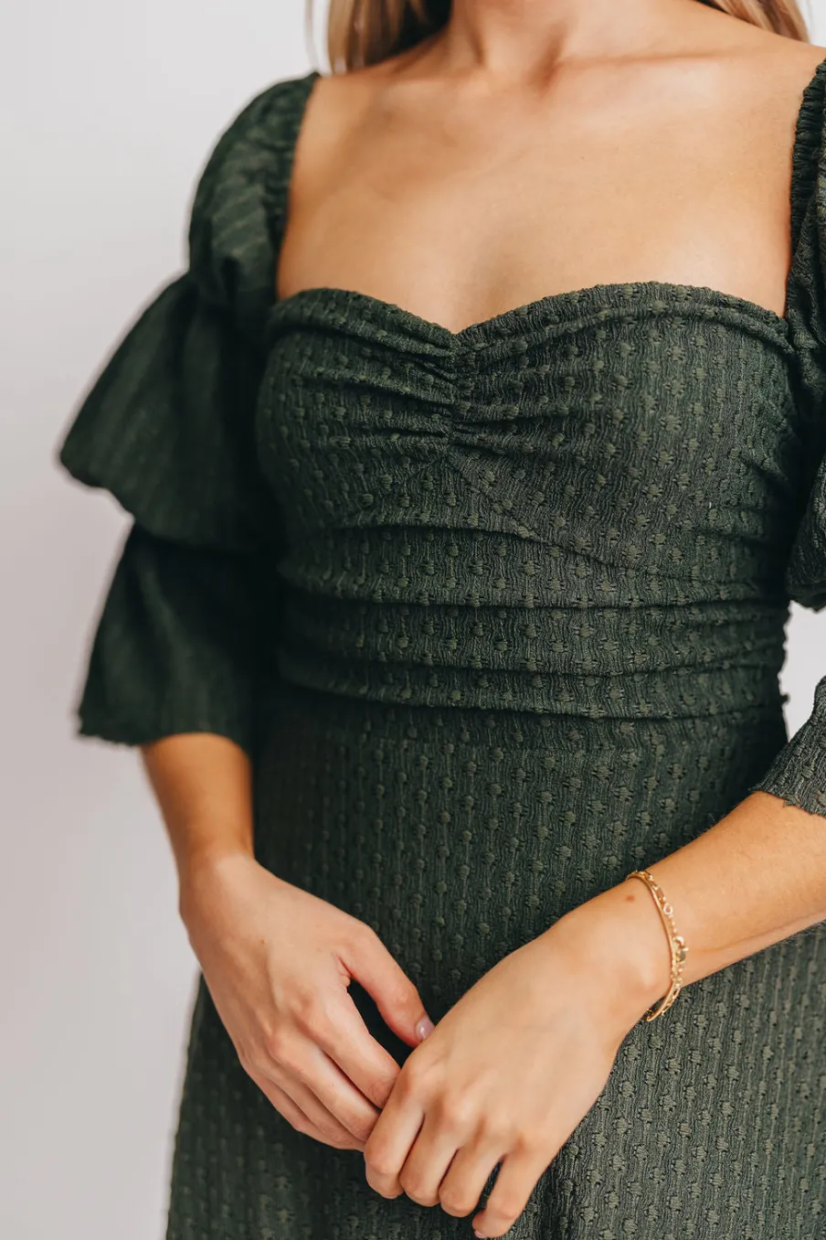 Fashion Worth Collective Corrine Maxi Dress with Pockets in Hunter Green