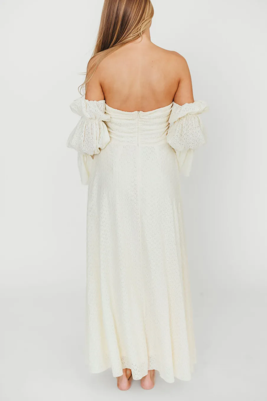 Outlet Worth Collective Corrine Tiered Sleeve Maxi Dress with Pockets in Butter Yellow - Bump