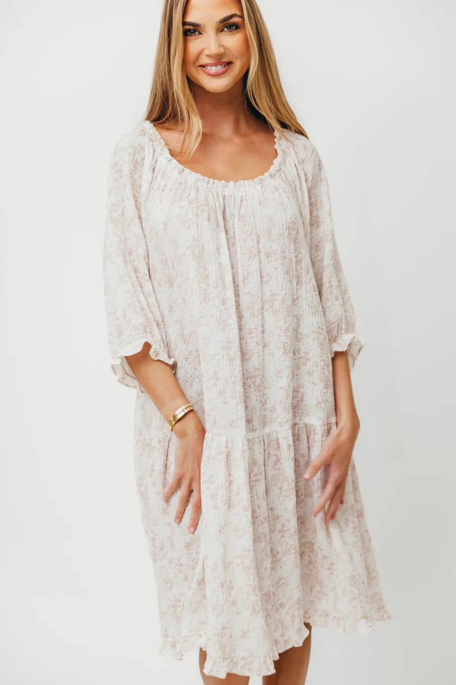 Clearance Worth Collective Cotton House Dress in Hampton Pink - Bump Friendly