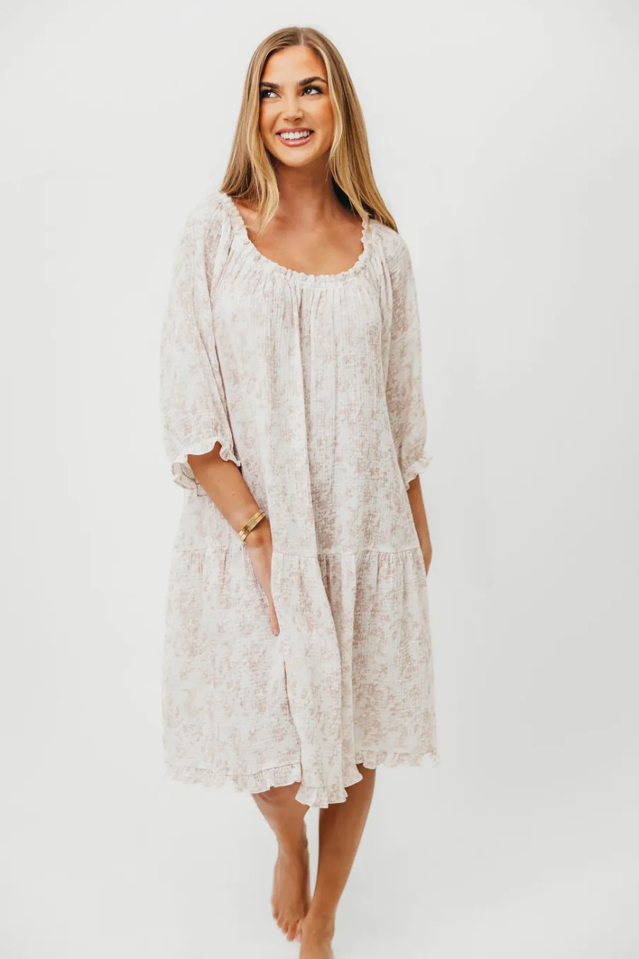 Clearance Worth Collective Cotton House Dress in Hampton Pink - Bump Friendly