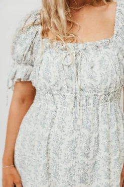 Outlet Worth Collective 100% Cotton Savanna Steppe Dress in Blue- Bump Friendly & Inclusive Si