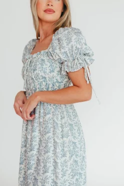Outlet Worth Collective 100% Cotton Savanna Steppe Dress in Blue- Bump Friendly & Inclusive Si