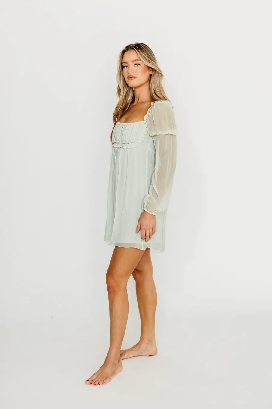 Clearance Worth Collective Cyrus Mini Dress in Sage