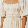 Discount Worth Collective Darling Midi Dress in Cream