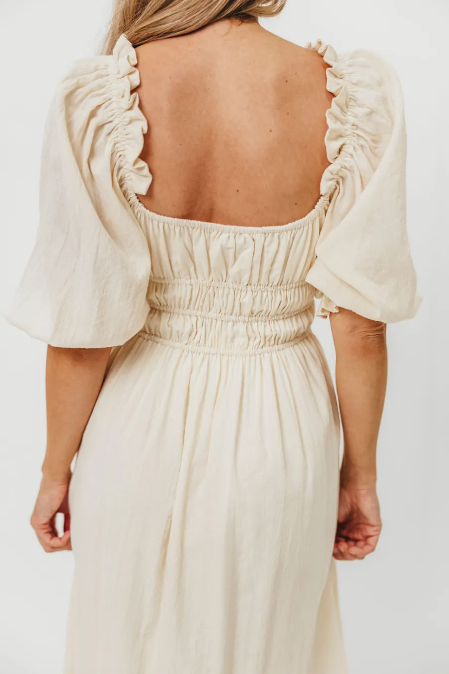 Discount Worth Collective Darling Midi Dress in Cream