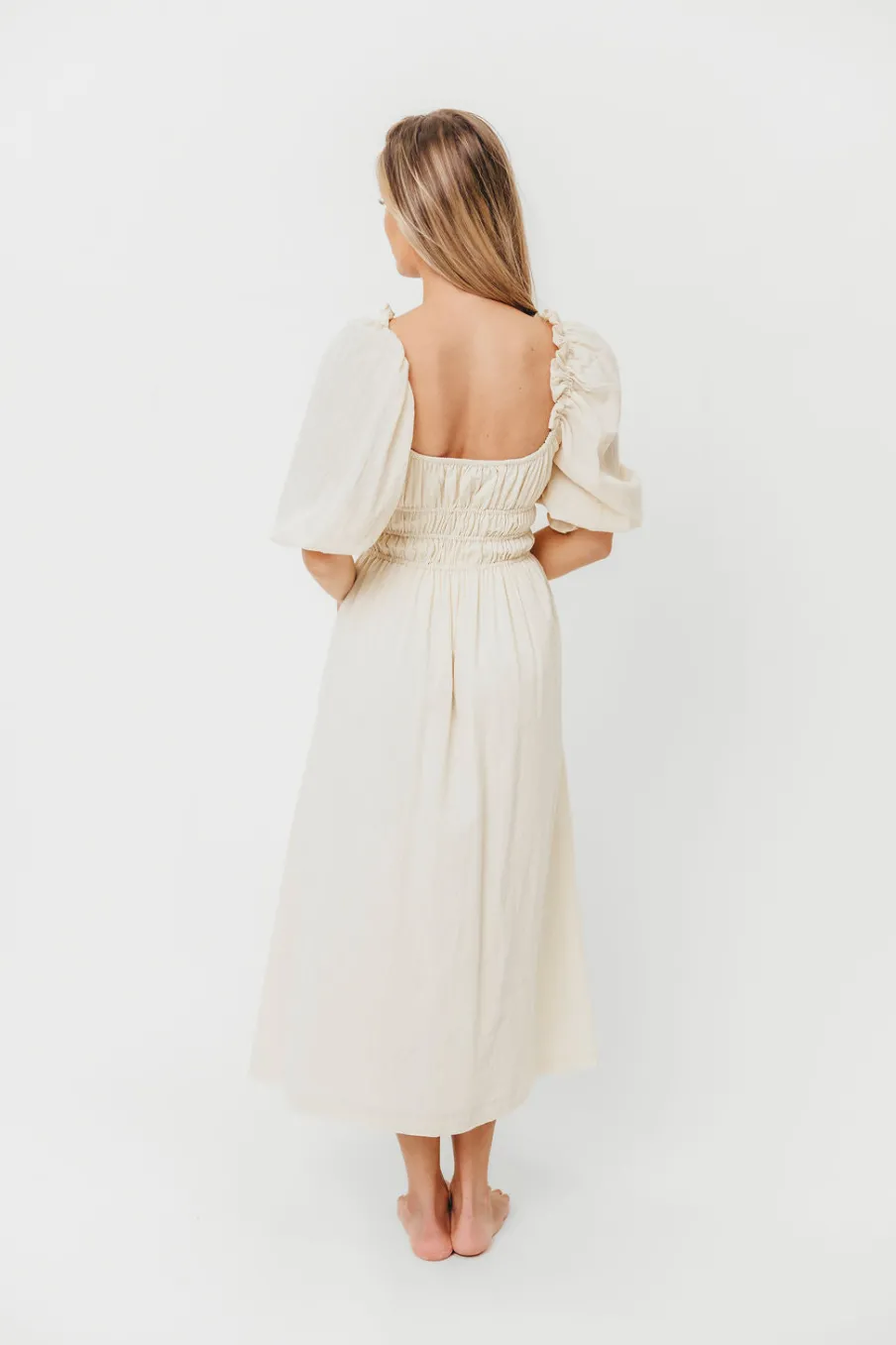 Discount Worth Collective Darling Midi Dress in Cream