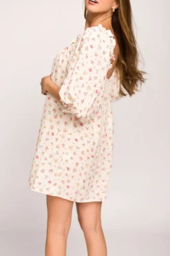 Clearance Worth Collective Darling Mini Dress in Country Bloom