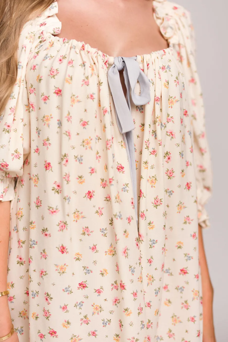Clearance Worth Collective Darling Mini Dress in Country Bloom