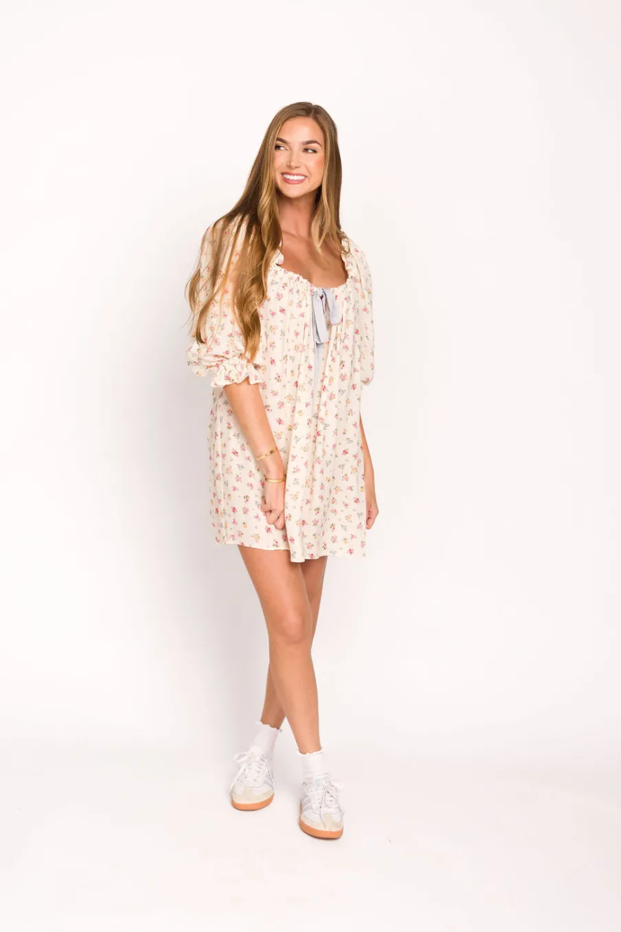 Clearance Worth Collective Darling Mini Dress in Country Bloom