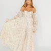 Clearance Worth Collective Dear Lily Maxi Dress in Lilac - Bump Friendly