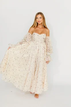 Clearance Worth Collective Dear Lily Maxi Dress in Lilac - Bump Friendly