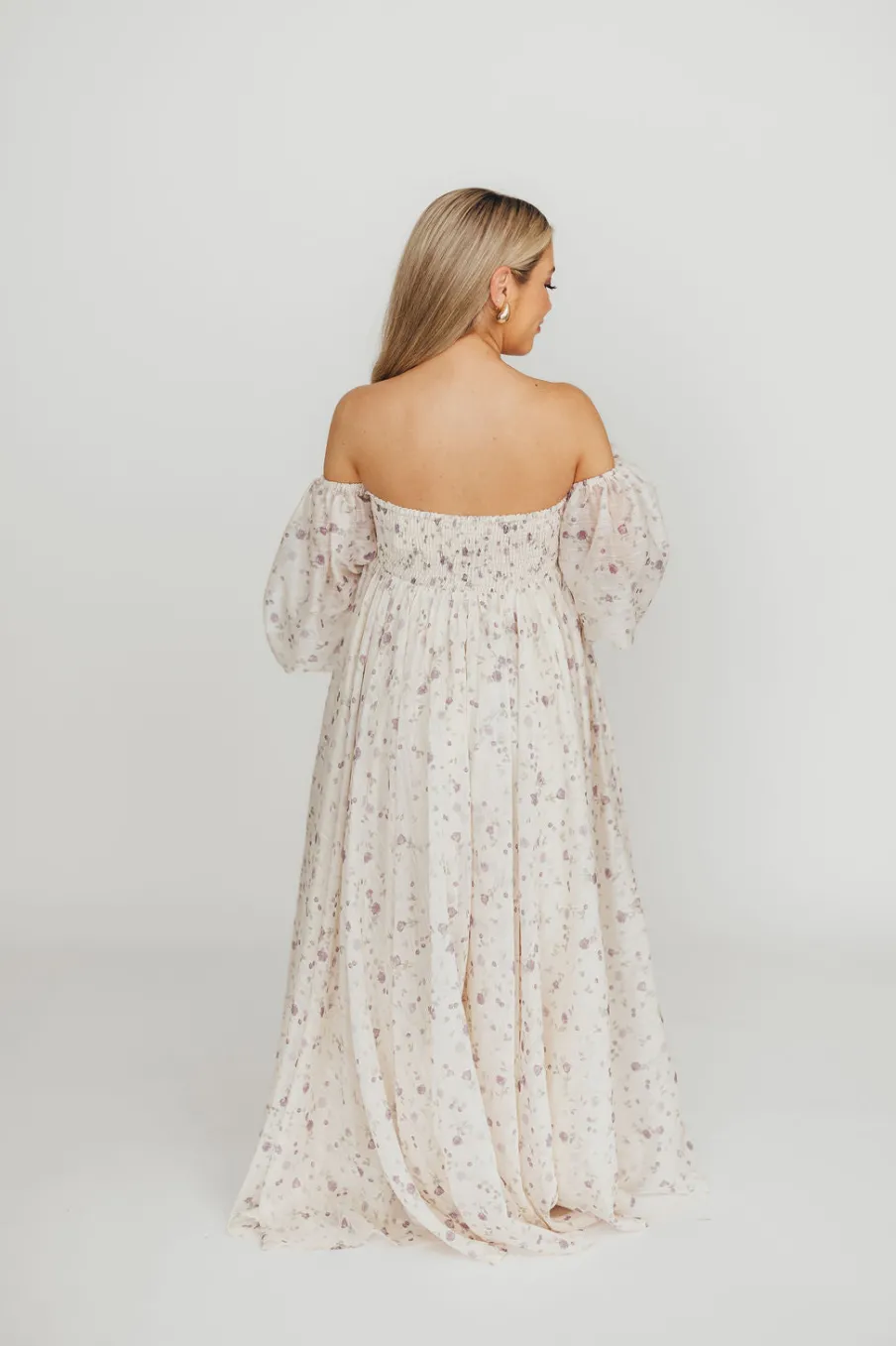 Clearance Worth Collective Dear Lily Maxi Dress in Lilac - Bump Friendly