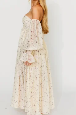 Clearance Worth Collective Dear Lily Maxi Dress in Lilac - Bump Friendly