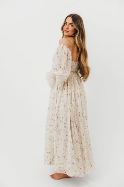 Clearance Worth Collective Dear Lily Maxi Dress in Lilac - Bump Friendly